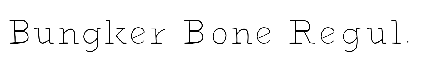 Bungker Bone Regular